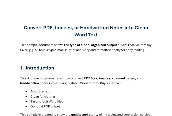 convert PDF, images and handwritten notes to word